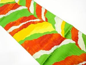 本場筑前博多　抽象模様織り出し名古屋帯